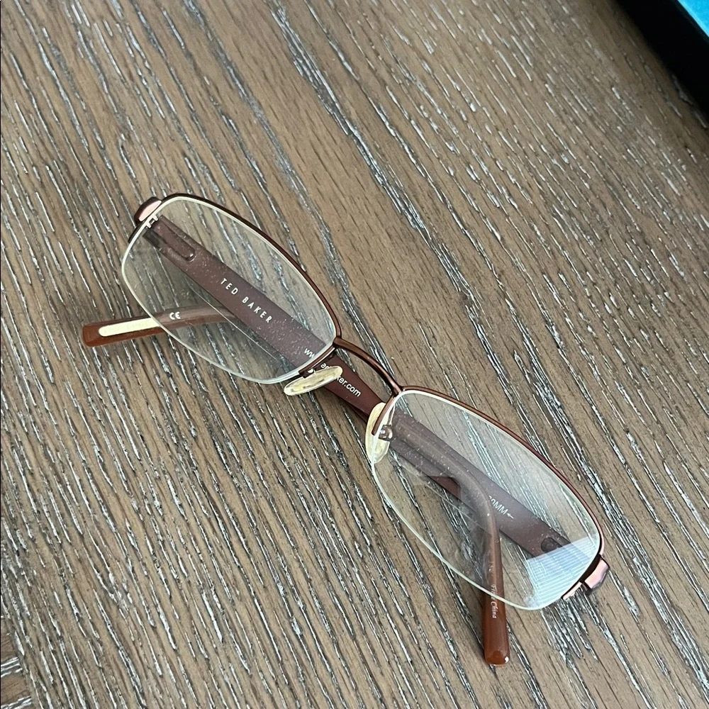 Ted Baker Women's Prowl Prescription Glasses with Brown Half Rim Frame - Picture 2 of 8